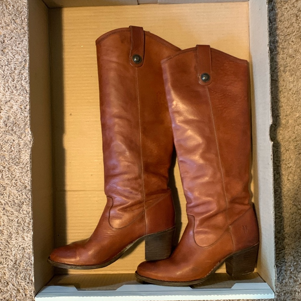 Frye brown Jackie Button boots size 6